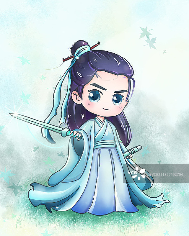 Q版插画男图片素材