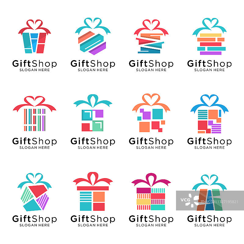 礼品店Logo设计理念图片素材