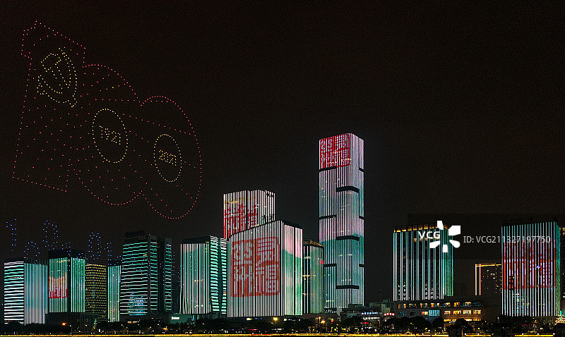 数字中国建设峰会 国际博览会 福建省福州市 三坊七巷 无人机图片素材