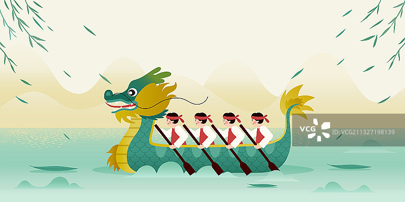 端午节赛龙舟包粽子图片素材