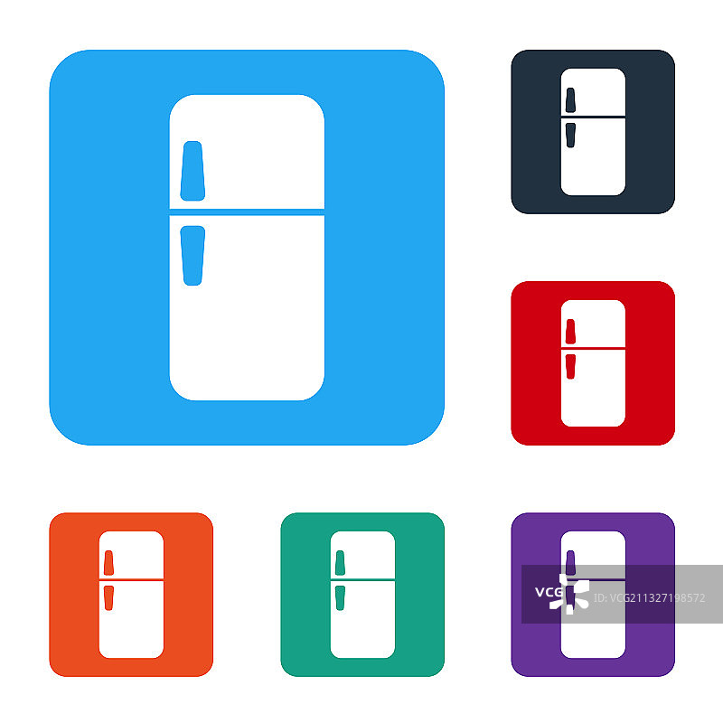 白色冰箱图标图片素材