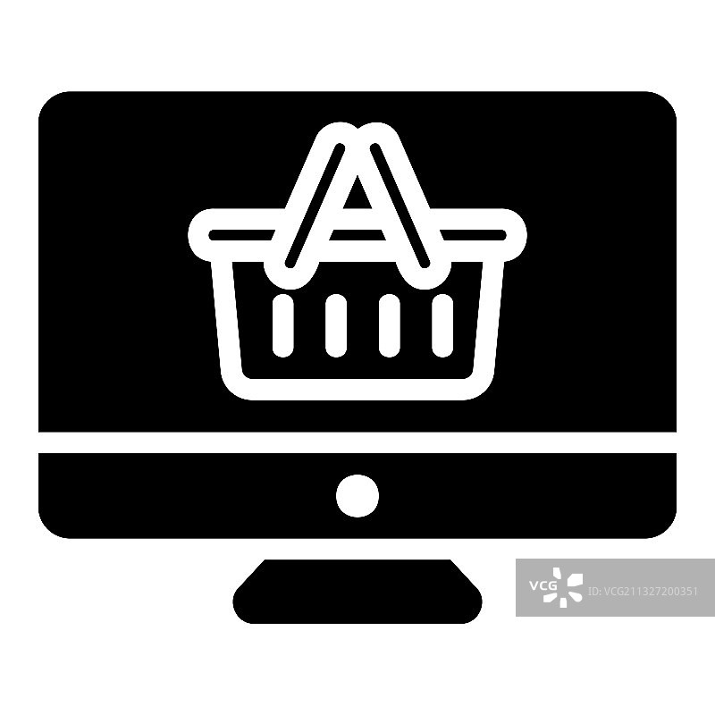 任何用途的实体风格在线购物图标图片素材