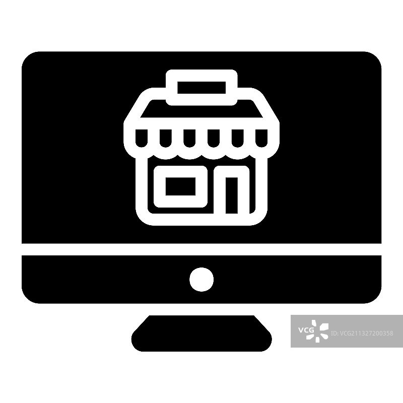 适用于任何项目的实体风格在线商店图标图片素材