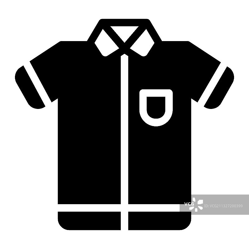 适用于任何项目的实体风格衬衫图标图片素材