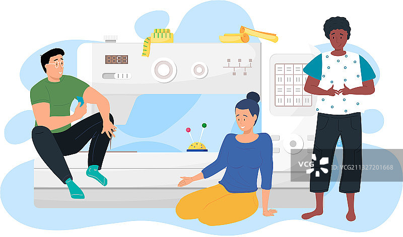 时尚服装剪裁概念图片素材