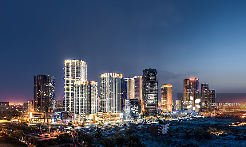 丽泽SOHO蓝调时刻图片素材