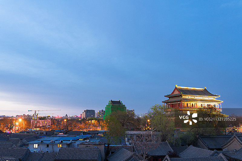 北京钟鼓楼胡同图片素材