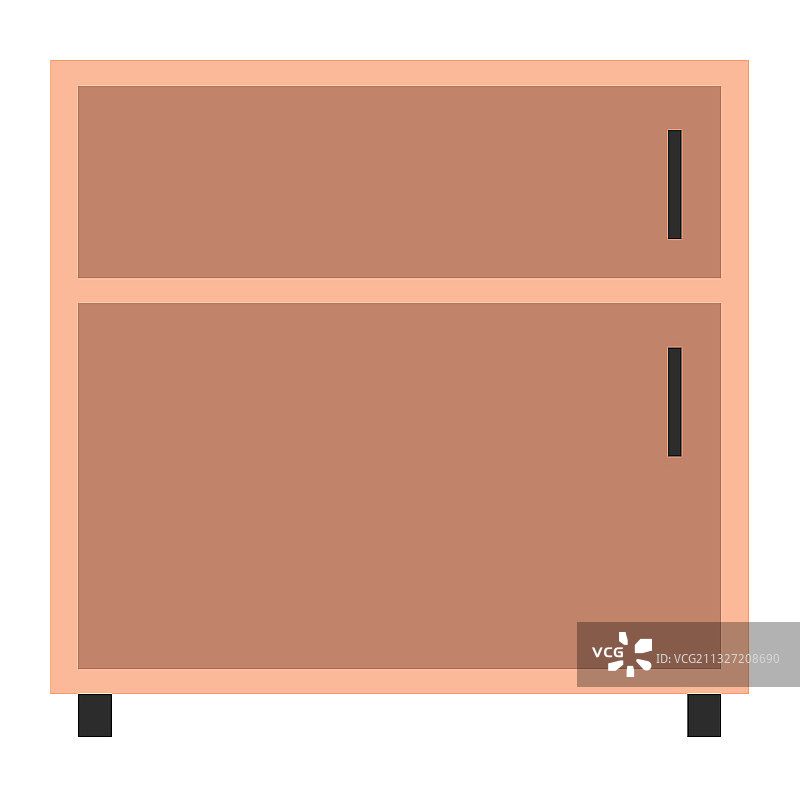 浅棕色木质抽屉柜图片素材