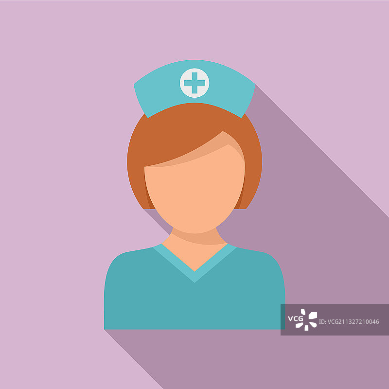 鸡痘护士图标扁平风格图片素材