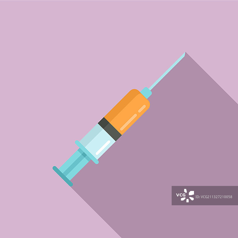 水痘注射器扁平风格图标图片素材