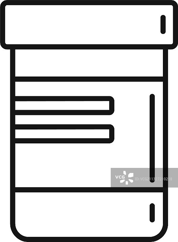 水痘药瓶图标轮廓样式图片素材