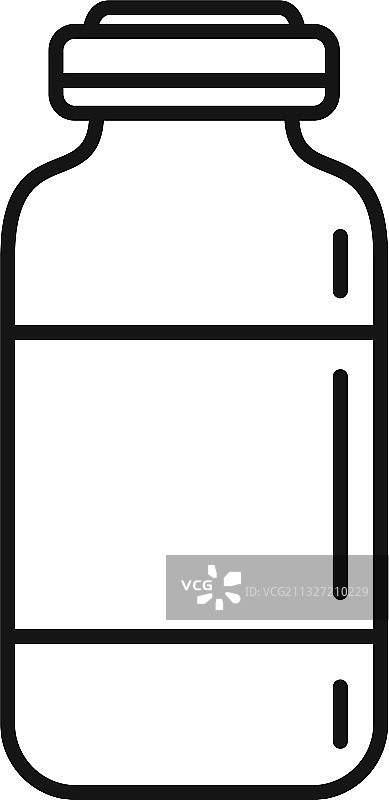 水痘医疗瓶图标轮廓样式图片素材