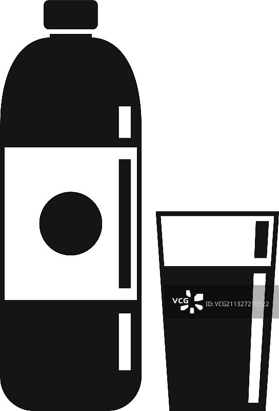 客房服务水瓶图标简约风格图片素材