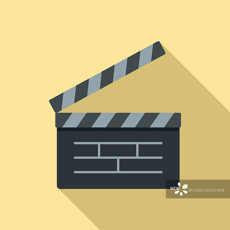 视频场记板图标扁平风格图片素材
