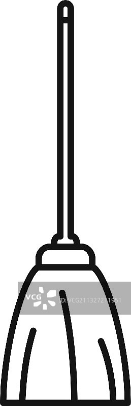 清洁地板拖把轮廓图标样式图片素材