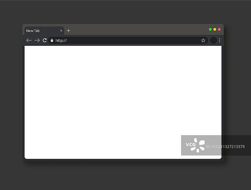 逼真模板空白浏览器页面图片素材