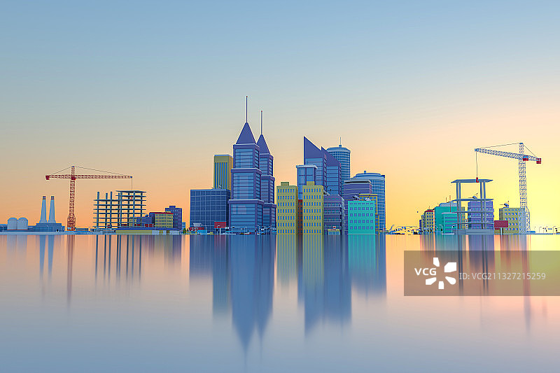 城市，三维图形，建筑，科技，C4D软件图片素材