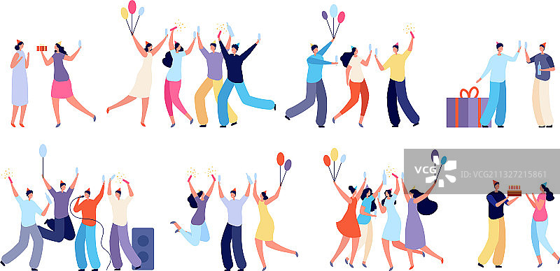 生日派对人物庆祝角色图片素材