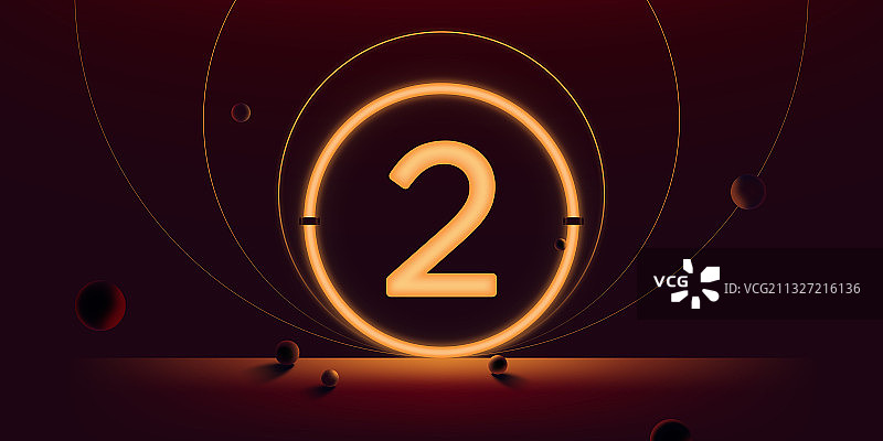 PPT倒计时数字科技感氛围图暖色图片素材