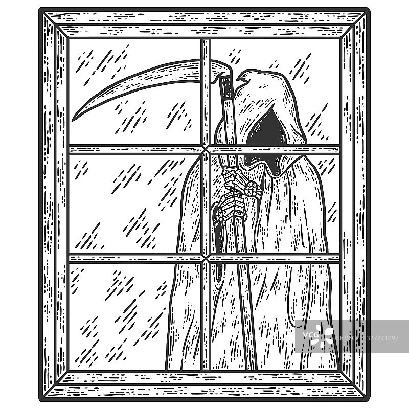 窗外死亡雕刻图片素材