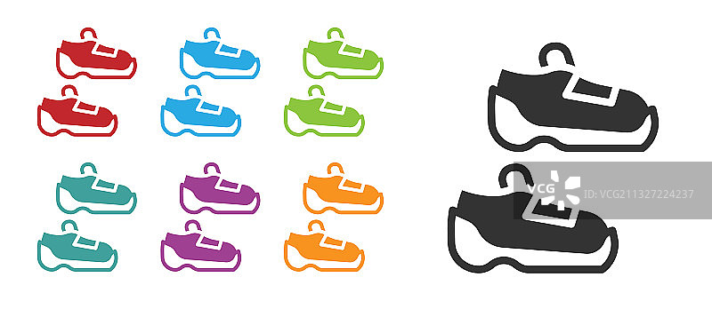 用于训练跑步的黑色健身运动鞋图片素材