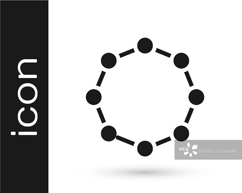 黑色化学式图标，白色背景图片素材