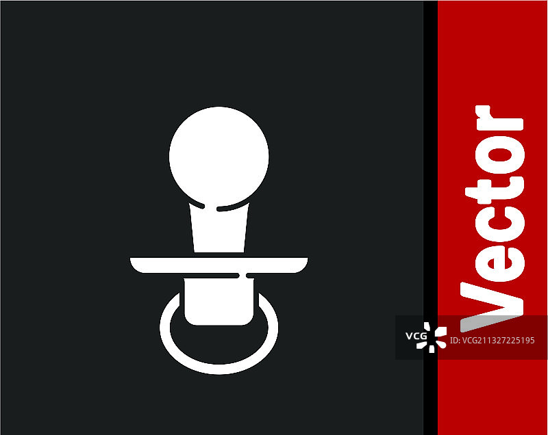 黑色背景上的奶嘴图标图片素材