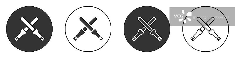 飞机引导棒黑色图标图片素材