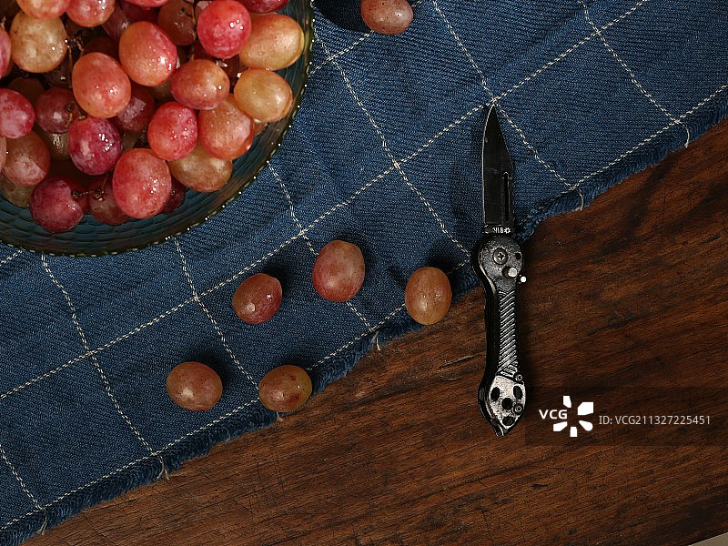 水果小刀提子图片素材