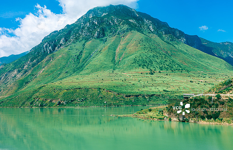 云南丽江沪沽湖景区图片素材