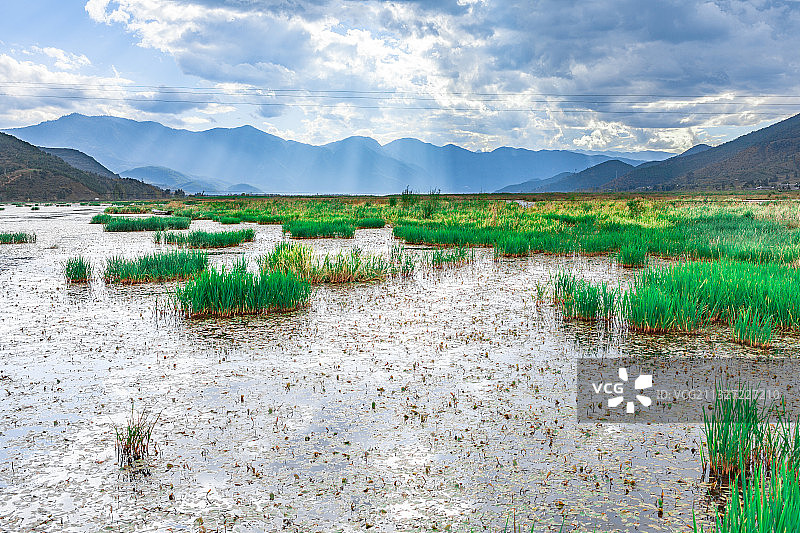 云南丽江沪沽湖景区图片素材