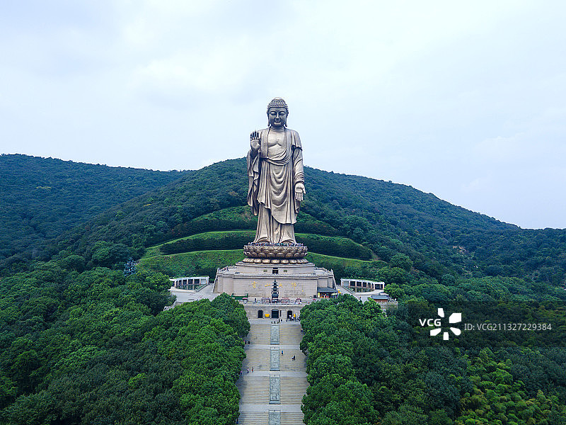 无锡灵山大佛航拍图图片素材