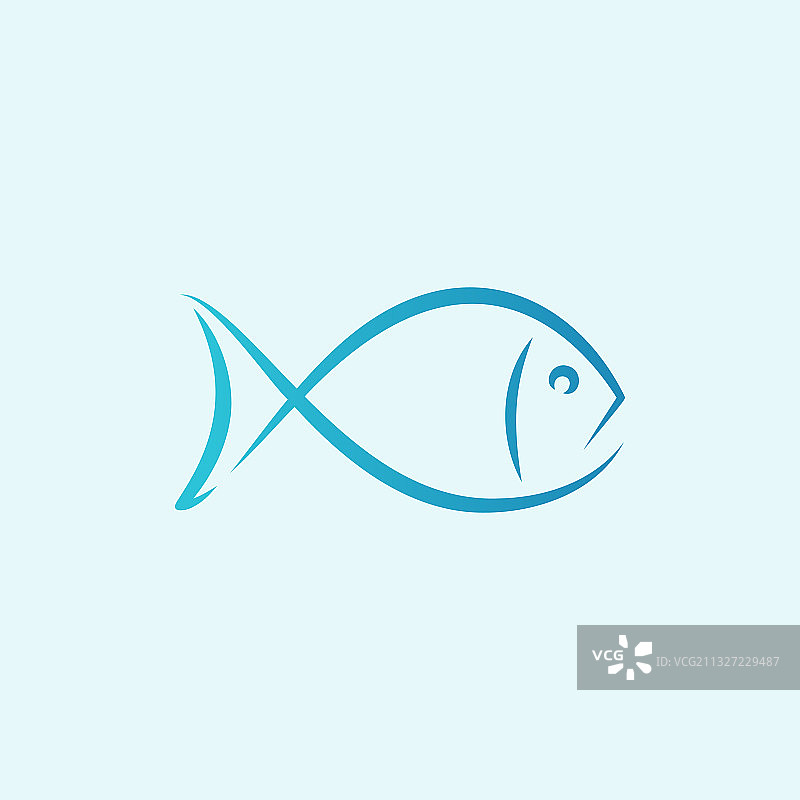 抽象鱼图标图片素材