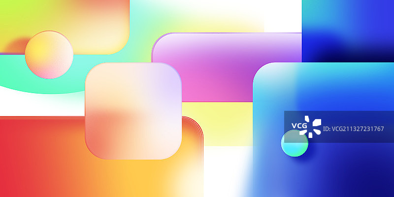 抽象多彩青春毛玻璃设计感壁纸背景图片素材