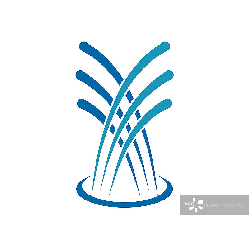 喷泉水标志设计模板图片素材