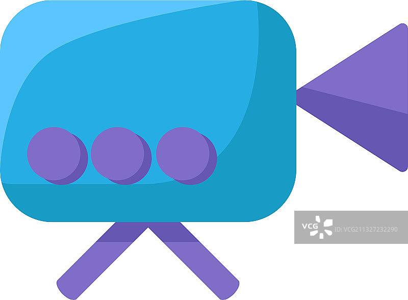 摄像机扁平图标图片素材