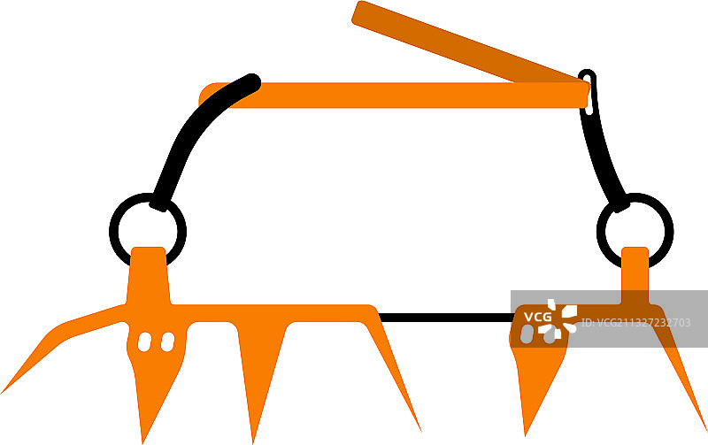 登山者冰爪图标图片素材