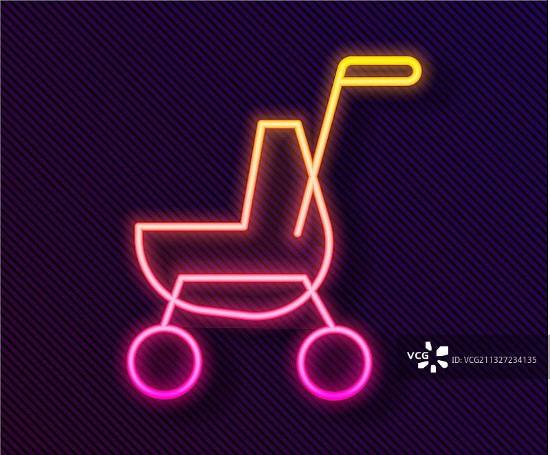 发光霓虹手柄图标图片素材
