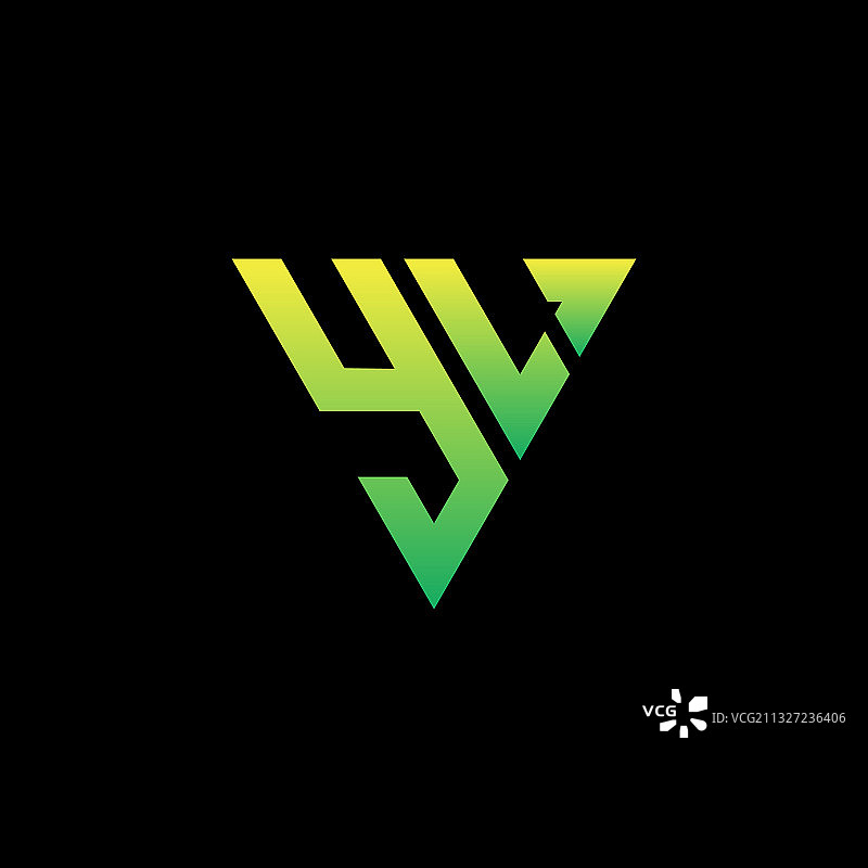 Y L首字母三角形标志图片素材