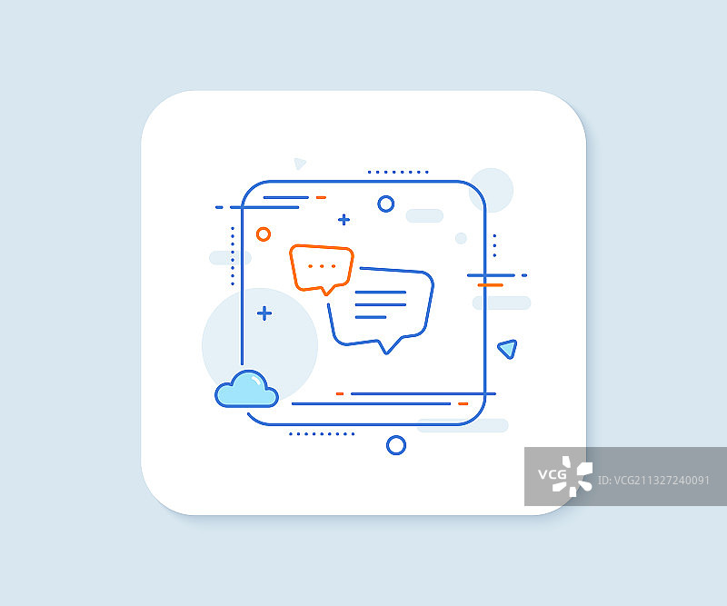 短信线条图标聊天评论符号图片素材