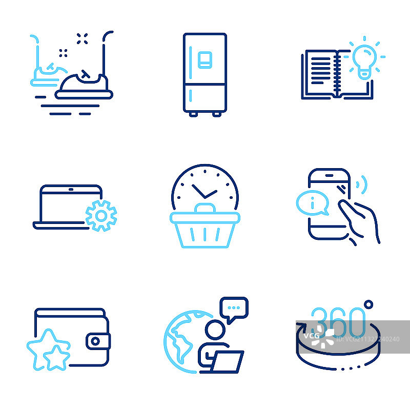 包含最后一分钟等科技图标合集图片素材