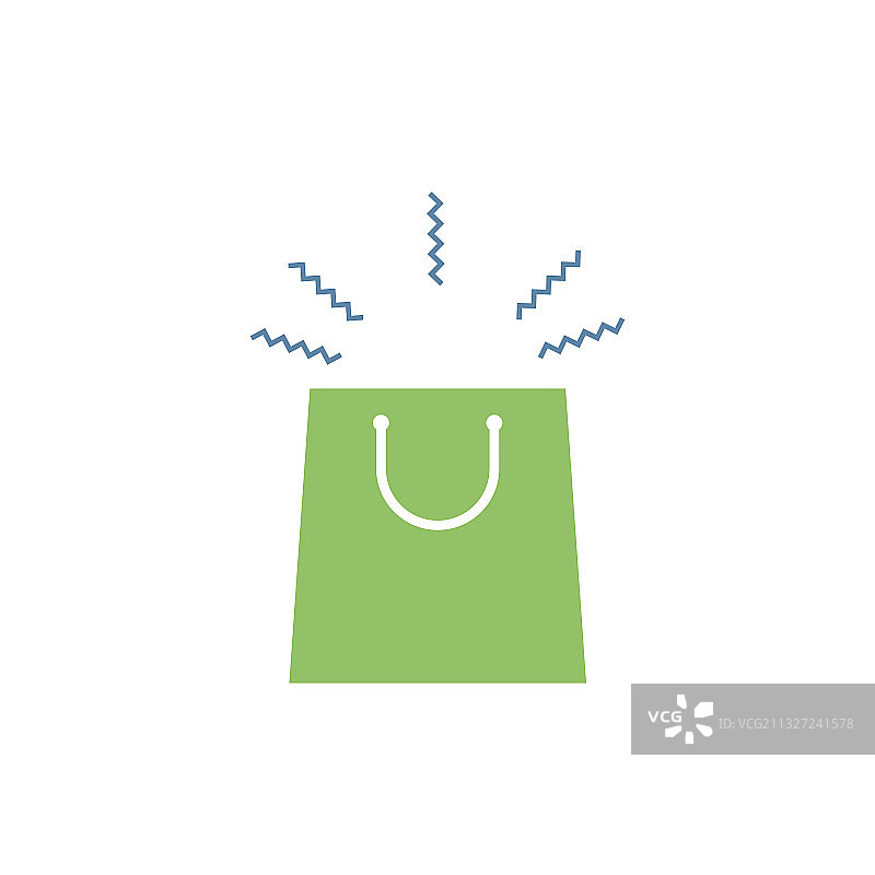 打开的礼品购物袋图标，在线礼品店图片素材