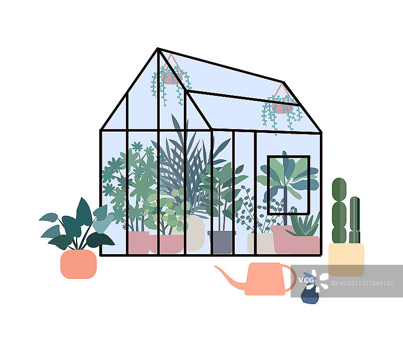 带观赏植物的热能图形图片素材