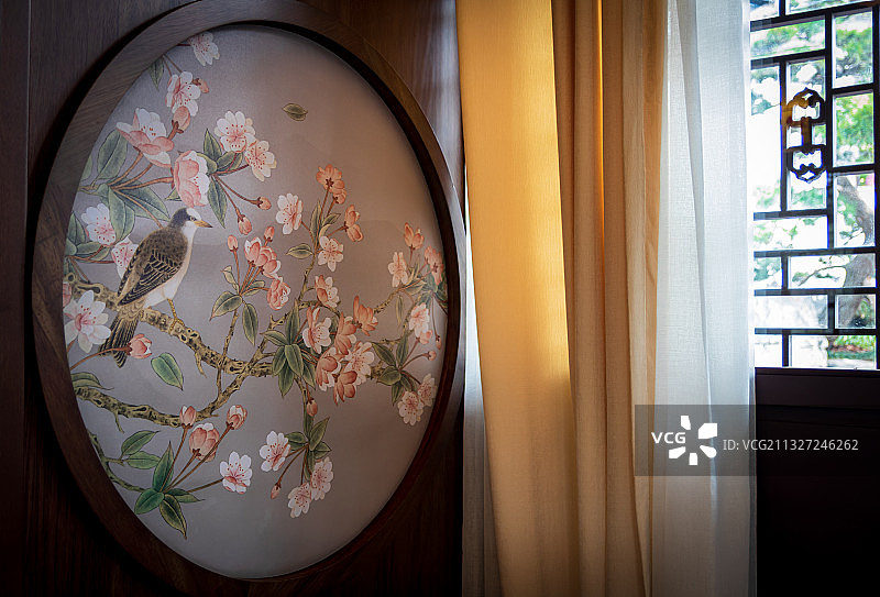 轻纱半掩入绣房（江苏园博园淮安园）图片素材