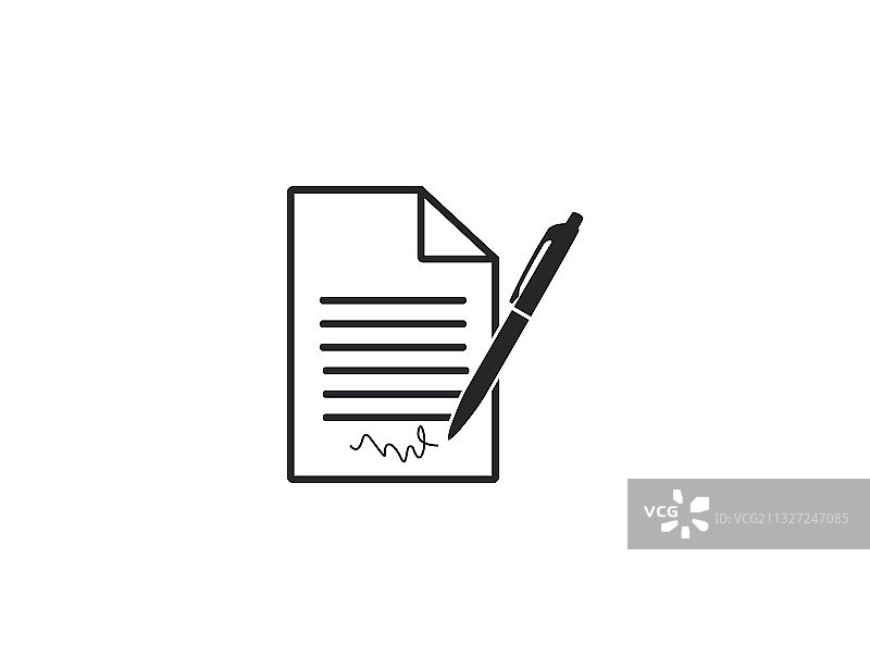 文档笔签名图标图片素材