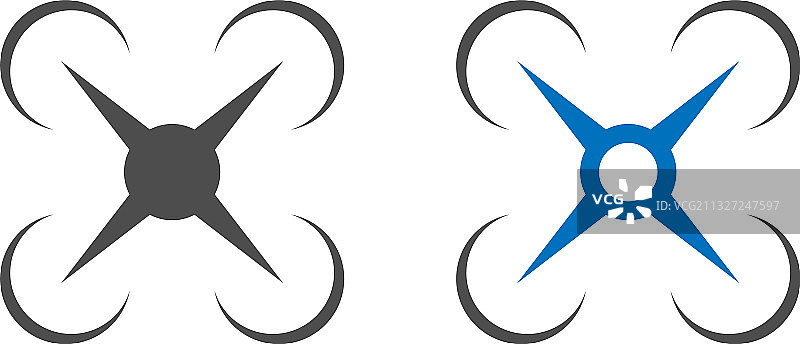 无人机图标 Logo 设计图片素材