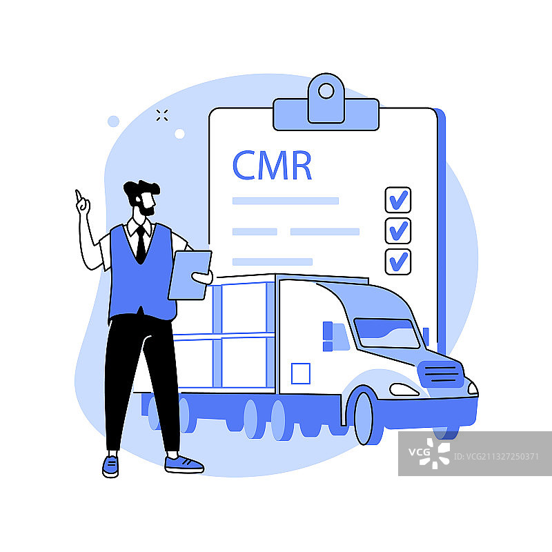 道路运输单据抽象概念图片素材