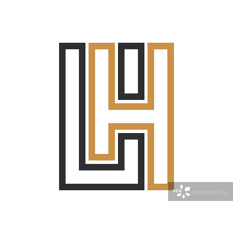 字母LH或HL logo设计图片素材