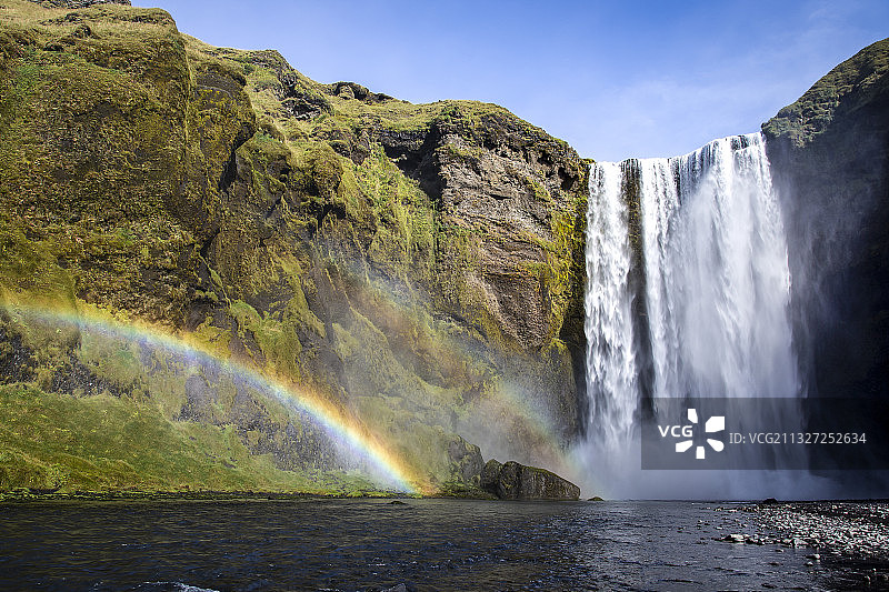 彩虹瀑布图片素材