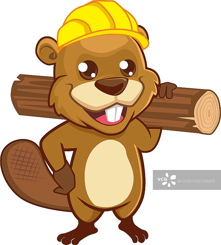 海狸吉祥物卡通图片素材